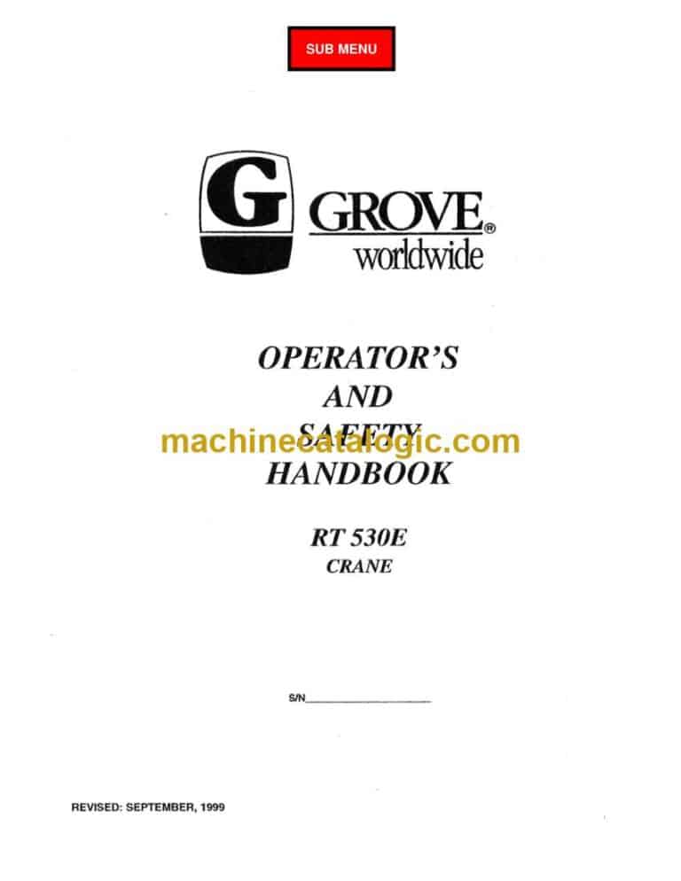 Grove RT530E Crane Operators Manual
