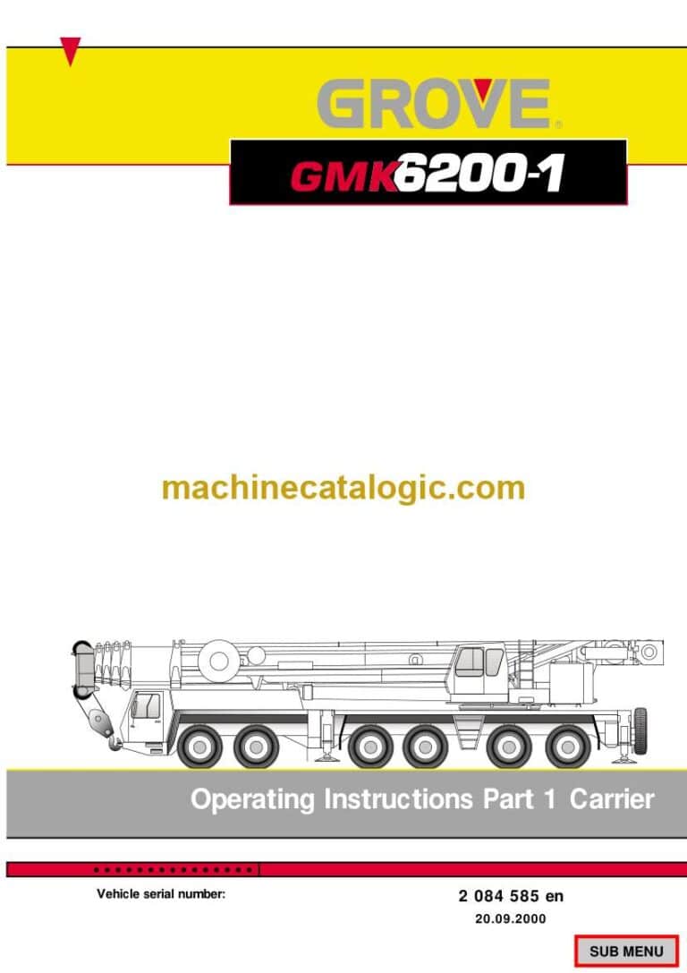 Grove GMK6200-1 Crane Operating Instructions