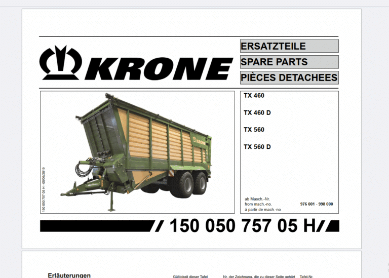 Krone Parts catalog