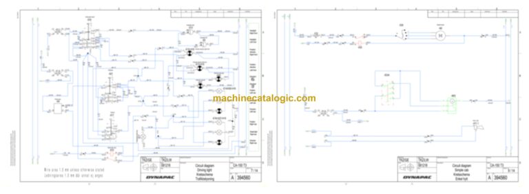 Dynapac CA150PD Compaction Full Schematics Diagrams (Electrical and Hydraulic)