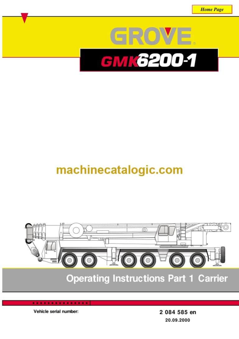 Grove GMK6200-1 Crane Operating Instructions (2084585)