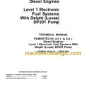 John Deere Powertech 4.5L & 6.8L Diesel Engines Level 1 Electronic Fuel With Delphi DP201 Pump Technical Manual (CTM284)