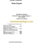 John Deere PowerTech 8.1 L Diesel Engines — Base Engine Technical Manual (CTM86)