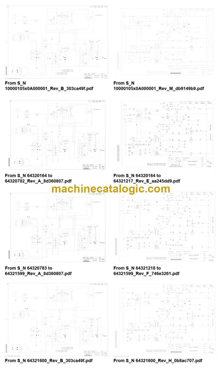 Dynapac CA152PD Compaction Full Schematics Diagrams (Electrical and Hydraulic)