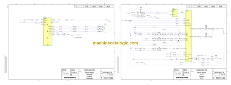 Dynapac CA1300D Compaction Full Schematics Diagrams (Electrical and Hydraulic)