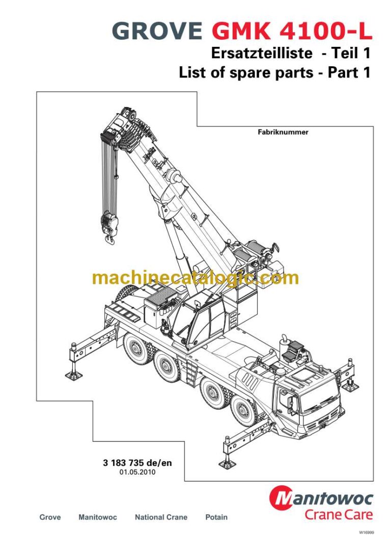 Grove GMK4100-L Crane Parts Catalog (3 183 735)