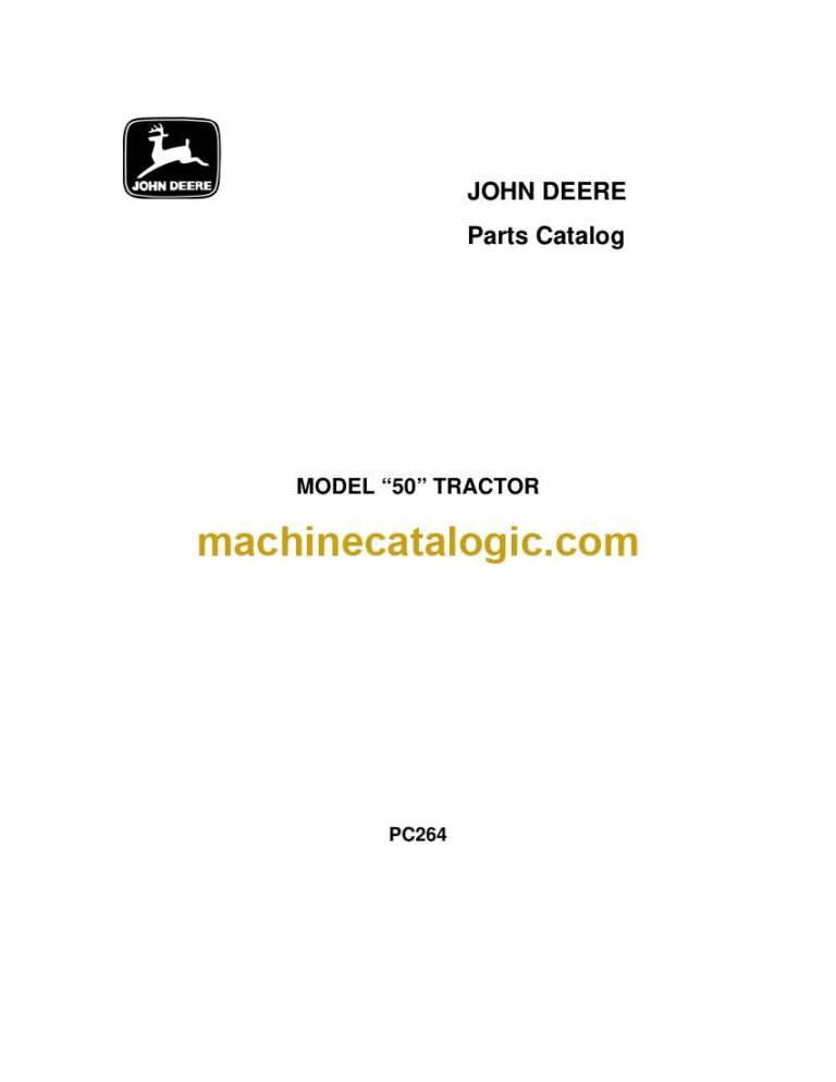 John Deere Model 50 Tractor Parts Catalog (PC264)