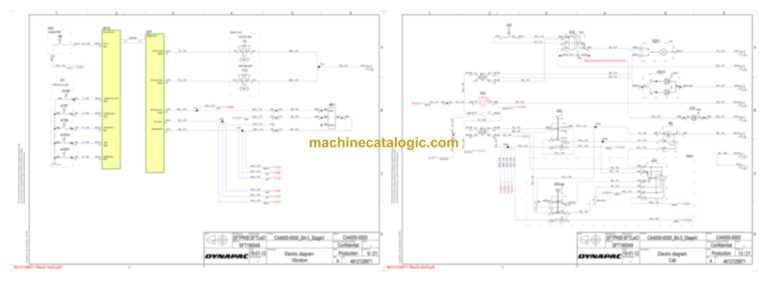 Dynapac CA6000D Compaction Full Schematics Diagrams (Electrical and Hydraulic)
