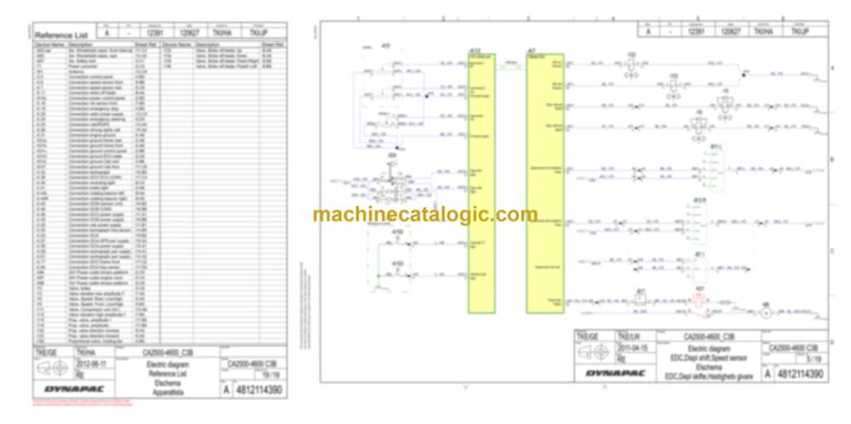 Dynapac CA1300PD Compaction Full Schematics Diagrams (Electrical and Hydraulic)