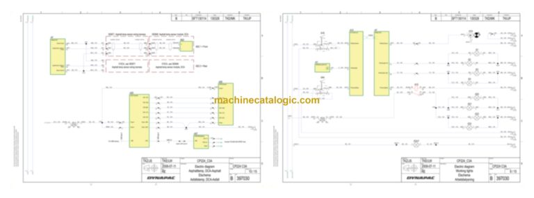 Dynapac CP1200 Compaction Full Schematics Diagrams (Electrical and Hydraulic)