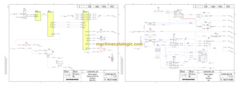 Dynapac CA1300PD w. blade Compaction Full Schematics Diagrams (Electrical and Hydraulic)