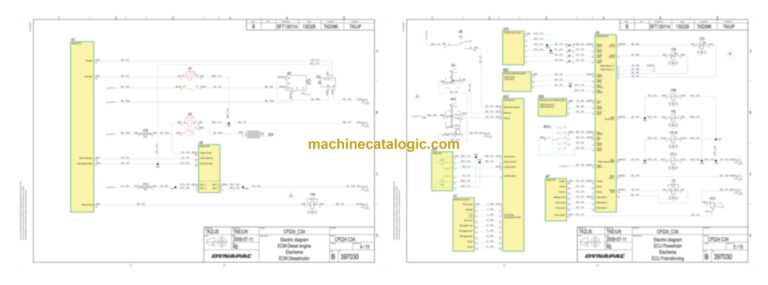 Dynapac CP1200W Compaction Full Schematics Diagrams (Electrical and Hydraulic)