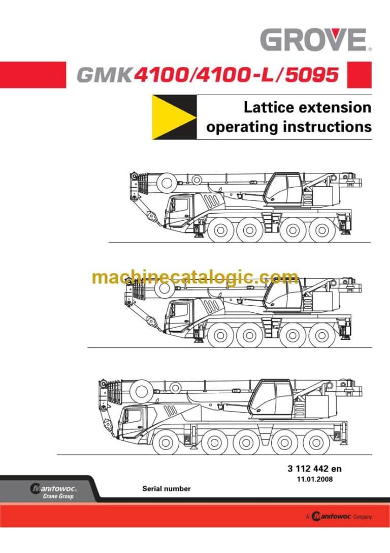 Grove GMK4100, GMK4100-L, GMK5095 Crane Operating Instructions