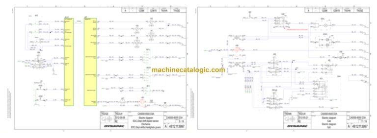 Dynapac CA1300PDB Compaction Full Schematics Diagrams (Electrical and Hydraulic)