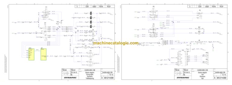 Dynapac CA1400PD Compaction Full Schematics Diagrams (Electrical and Hydraulic)
