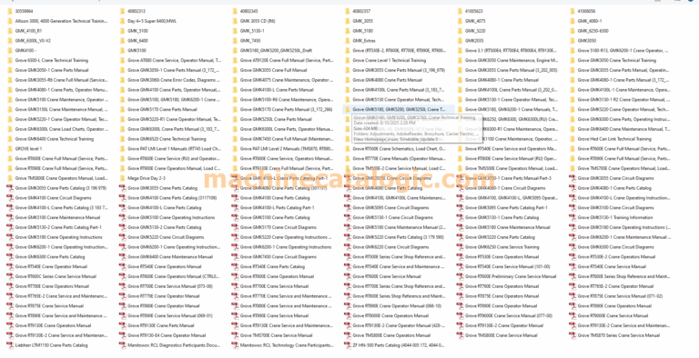 Crane Full Manual (Service, Parts Operators Manual)