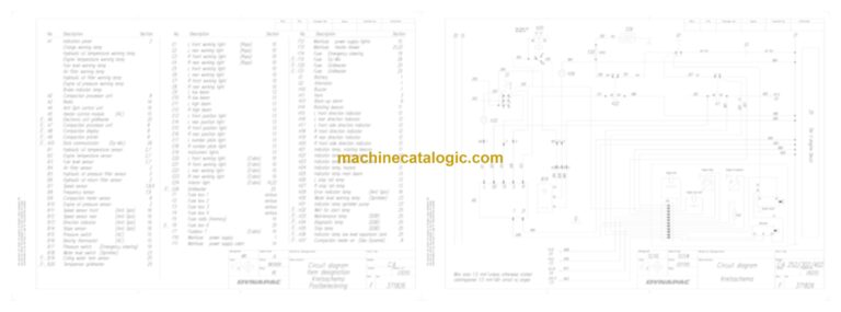Dynapac CA1800D Compaction Full Schematics Diagrams (Electrical and Hydraulic)