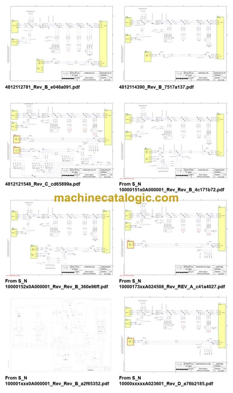 Dynapac CA2500D (3.3) Compaction Full Schematics Diagrams (Electrical and Hydraulic)