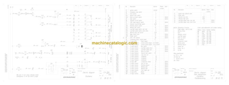 Dynapac CA250PD Compaction Full Schematics Diagrams (Electrical and Hydraulic)