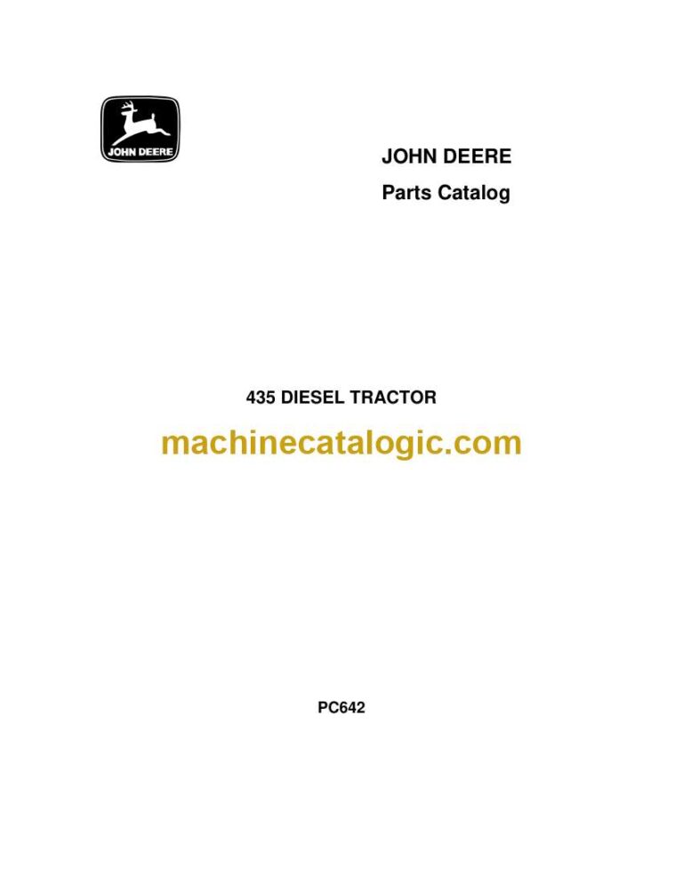 John Deere 435 Diesel Tractor Parts Catalog (PC642)