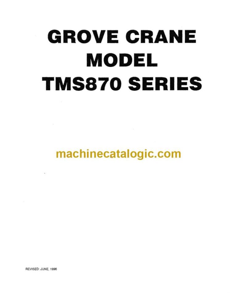 Grove TMS870 Series Crane Service Manual