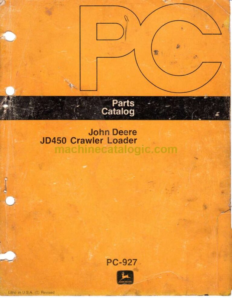 John Deere JD450 Crawler Loader Parts Catalog (PC927)