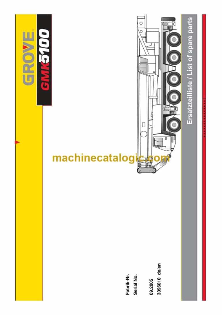 Grove GMK5100 Crane Parts Catalog