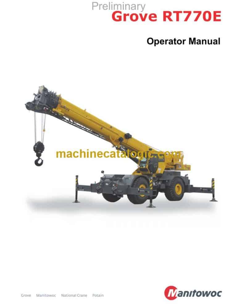 Grove RT770E Crane Operator Manual