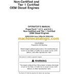 John Deree PowerTech 4.5 L and 6.8 L Non-Certified and Tier 1 Certified OEM Diesel Engines Operators Manual (OMRG25204)