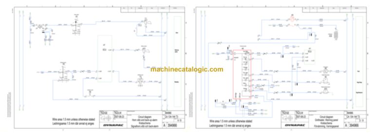Dynapac CA134D Compaction Full Schematics Diagrams (Electrical and Hydraulic)