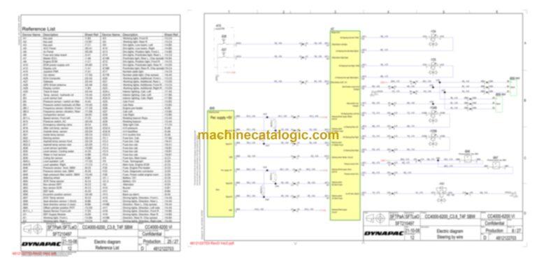 Dynapac CC6200 VI Compaction Full Schematics Diagrams (Electrical and Hydraulic)