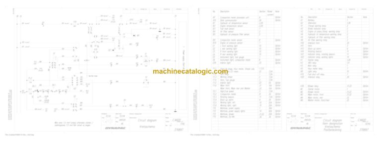 Dynapac CA4000DCO Compaction Full Schematics Diagrams (Electrical and Hydraulic)