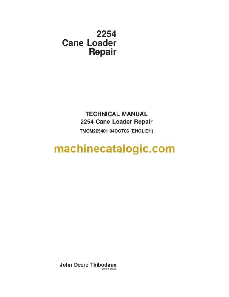 John Deere 2254 Cane Loader Repair Manual (TMCM225401)