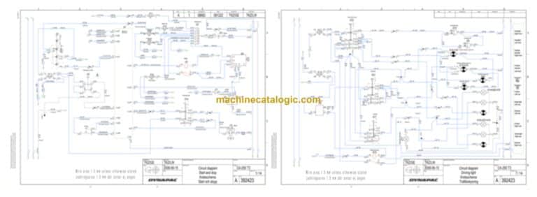 Dynapac CA280D-2 Compaction Full Schematics Diagrams (Electrical and Hydraulic)