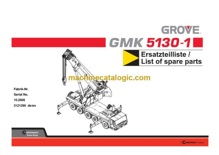 Grove GMK5130-1 Crane Parts Catalog