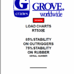 Grove RT500E Crane Schematics, Load Chart, Operators Manual, Technical Training