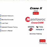 Grove RT600E Crane Service (RU) and Operators Manual, Schematics, Load Chart