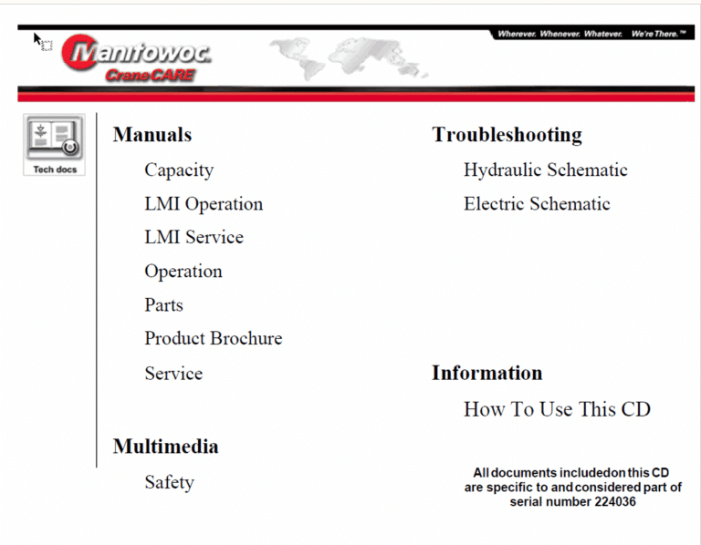 Grove RT890E Crane Full Manual (Service, Parts, Operator Manual) (890_224036)