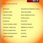 Grove GMK4075 Crane Maintenance, Operator Manual, Technical Training