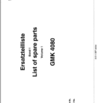 Grove GMK4080 Crane Parts Manual