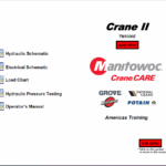 Grove TMS500E Crane Operators Manual, Load Chart, Schematics, Technical Training