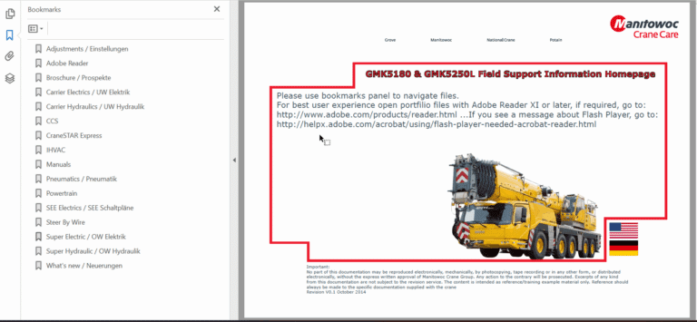 Grove GMK5180, GMK5200, GMK5250L Crane Technical Training