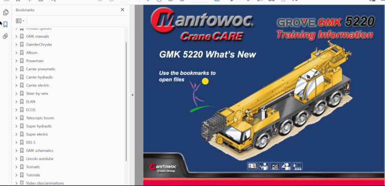 Grove GMK5220-1 Crane Operator Manual, Technical Training