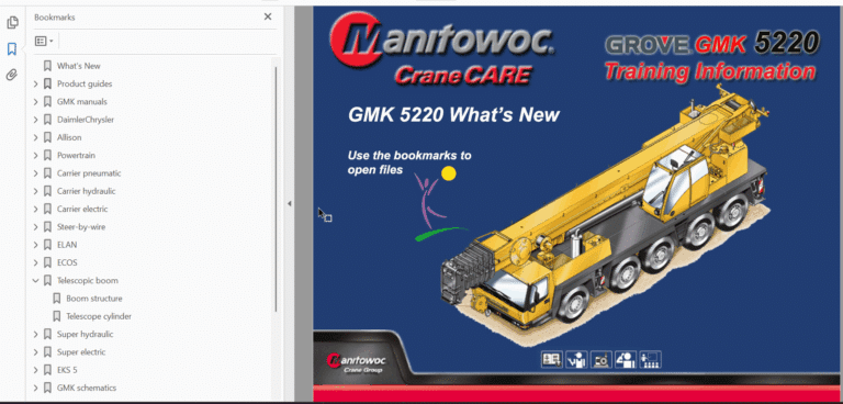 Grove GMK5220-R1 Crane Operator Manual, Technical Training, Schematics