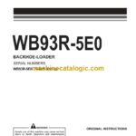 Komatsu WB93R-5E0 Backhoe Loader Operation and Maintenance Manual (WENAM00250)