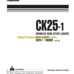 Komatsu CK25-1 Crawler Skid Steer Loader Operation and Maintenance Manual (WEAM011100)