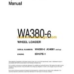 Komatsu WA380-6 Wheel Loader Operation and Maintenance Manual (CEAM023203)