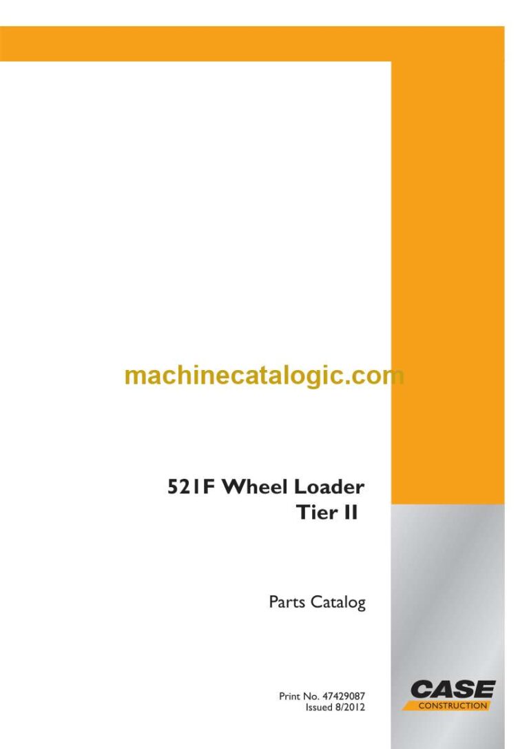 Case 521F Tier2 Wheel Loader Parts Catalog (47429087)