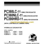 Komatsu PC360LC-11, PC360NLC-11, PC390HRD-11 Hydraulic Excavator Operation and Maintenance Manual (UENAM01464)