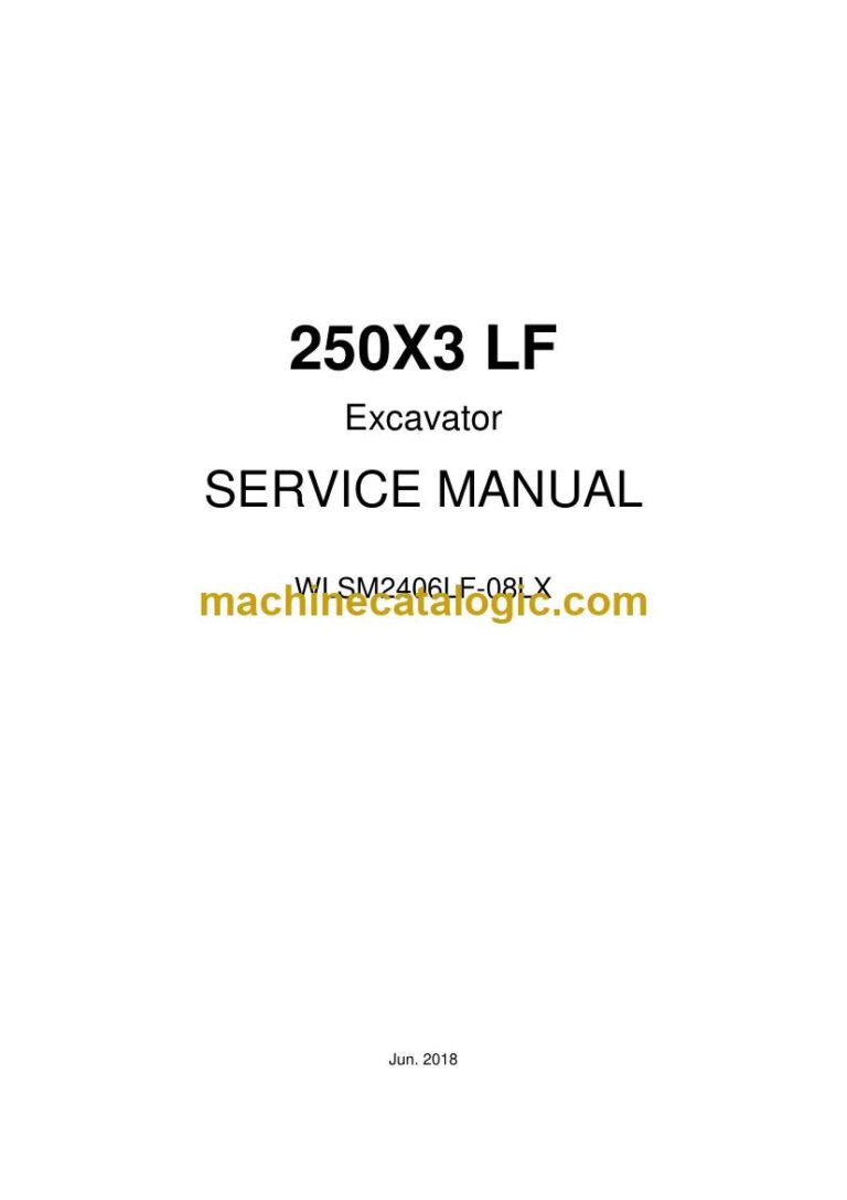 Link Belt 250X3 LF Excavator Service Manual